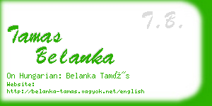 tamas belanka business card